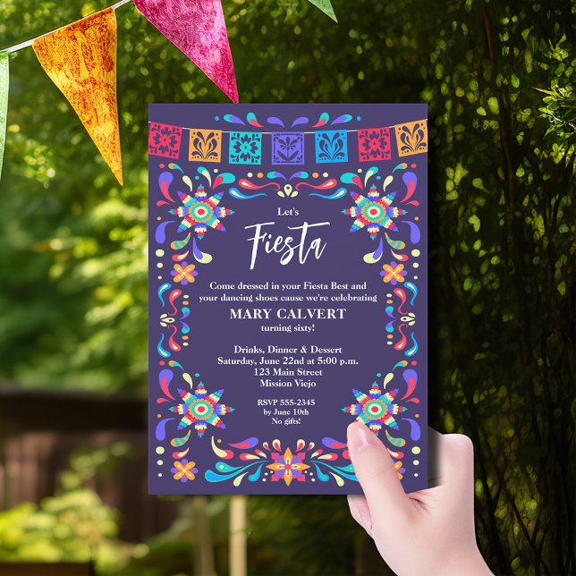 Convites Festa de aniversário mexicana Fiesta Cinco de Mayo (Mexican Fiesta Cinco de Mayo Birthday Party Invitations)