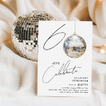 Convites Festa de aniversário mínima de 60ª Bola Disco<br><div class="desc">Celebrar o marco de virar 60 com nosso Convite de aniversário chic e minimalista 60º! Este convite define o palco para uma celebração memorável, com os números '60' com uma reviravolta única - o '0' é uma bola de disco cintilante, brilhando sobre nosso nítido fundo branco. O modelo moderno do...</div>