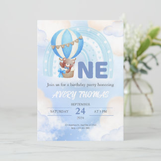 Convites Festa de aniversário Mínima de Cor da Água Azul e