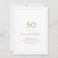 Festa de aniversário mínima Dourada 50