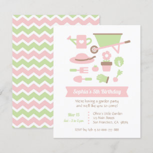 Convites Festa de aniversário Moderna de Ferramentas e Pla