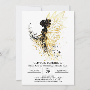 Convites Festa de aniversário moderna Fairycore