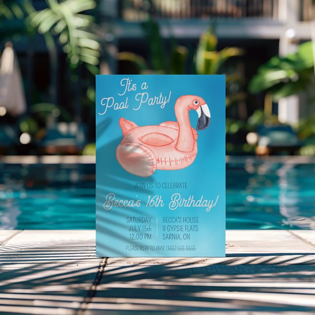 Convites Festa de Aniversário na Piscina (Criador carregado)