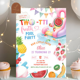 Convites Festa de Aniversário na Piscina TWOtti Frutti 2º A