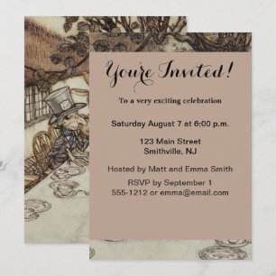 Convites Festa de Aniversário Não Aniversário da Alice Coel