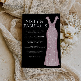 Convites Festa de aniversário Negra da rosa Dourada Vestida