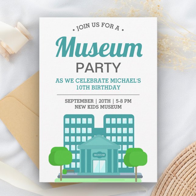 Convites Festa de Aniversário no Museu Infantil (Criador carregado)