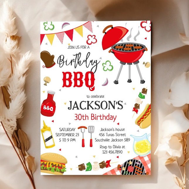 Convites Festa de Aniversário no Quintal com Churrasco (Criador carregado)