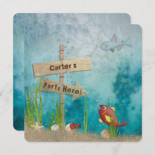 Convites Festa de aniversário oceânica