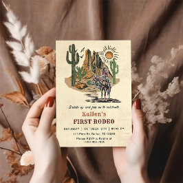 Convites Festa de aniversário Ocidental do Rodeo Selvagem d