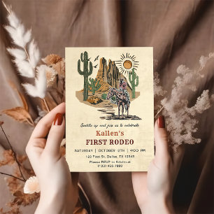 Convites Festa de aniversário Ocidental do Rodeo Selvagem d