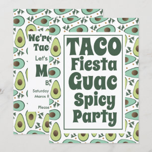 Convites Festa de Aniversário Ousada de Taco para Adultos