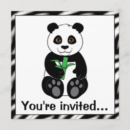 Convites Festa de aniversário Panda