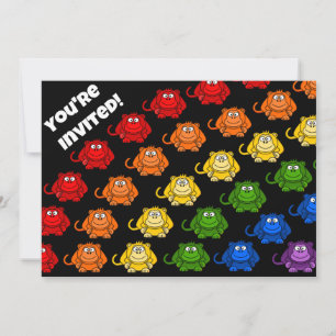 Convites Festa de aniversário para crianças do Macaco Col