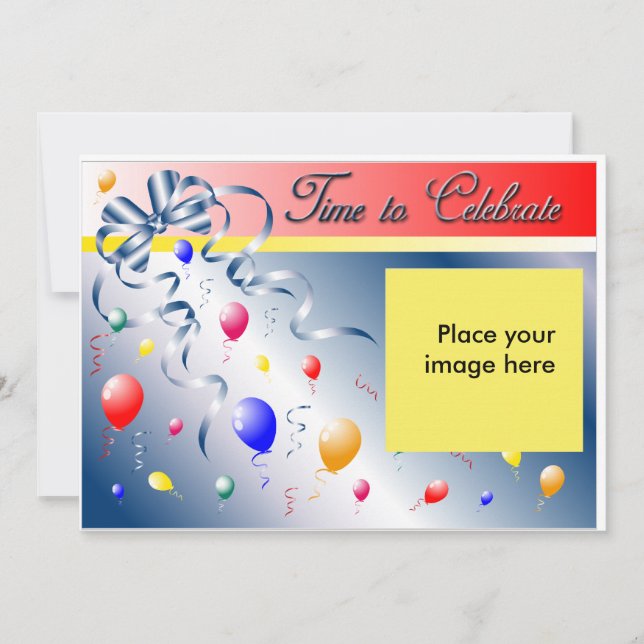 Convites Festa de aniversário personalizada (Frente)