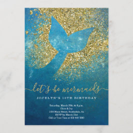 Convites Festa de aniversário personalizada da Sereia