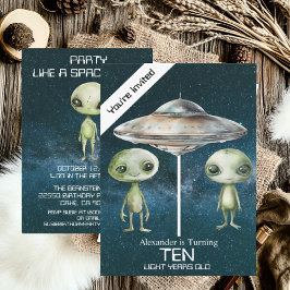 Convites Festa de Aniversário Personalizada de Alien do Esp