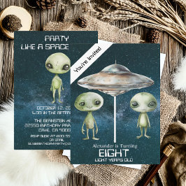 Convites Festa de Aniversário Personalizada de Alien do Esp