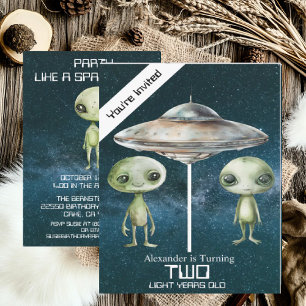 Convites Festa de Aniversário Personalizada de Alien do Esp