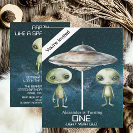 Convites Festa de Aniversário Personalizada de Alien do Esp
