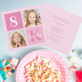 Convites Festa de aniversário Personalizada de Colagem de F