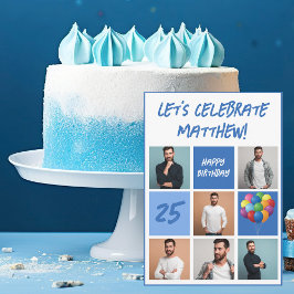 Convites Festa de aniversário Personalizada de Colagem de F