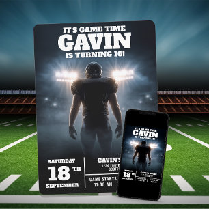 Convites Festa de aniversário Personalizada de Futebol
