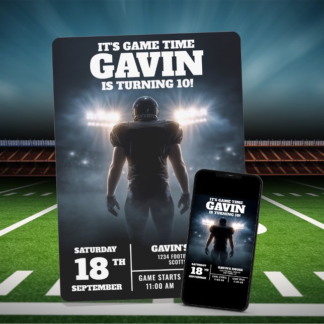 Convites Festa de aniversário Personalizada de Futebol (Criador carregado)