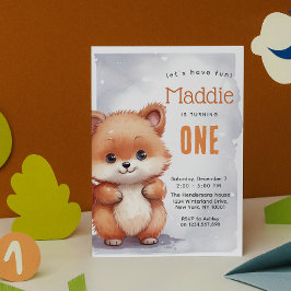 Convites Festa de aniversário Personalizada De Inverno Da R