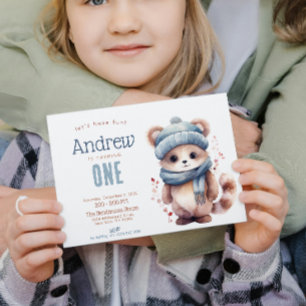 Convites Festa de aniversário Personalizada de inverno de q