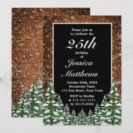 Convites Festa de aniversário Personalizada de Madeira Neve