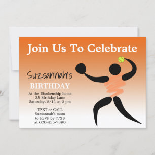 Convites Festa de aniversário Personalizada De Softball De