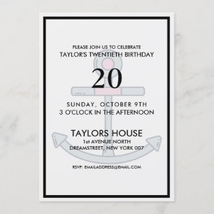 Convites Festa de aniversário Personalizada de Tendência 