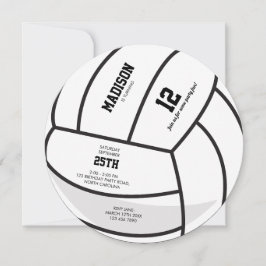 Convites Festa de aniversário Personalizada de Voleibol
