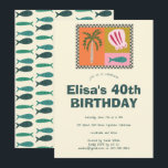 Convites Festa de aniversário PERSONALIZADA Moderna de Soir<br><div class="desc">Cartão bonito perfeito para um convite divertido! Mão fez arte para você! Perfeito para um aniversário de praia à beira-mar ou outra celebração. TOTALMENTE PERSONALIZÁVEL! Clique em "Personalizar" acima para editar o texto. Clique em "editar usando a ferramenta design" para ajustar as fontes, cores e posicionamentos e para excluir o...</div>