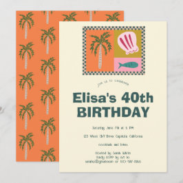 Convites Festa de aniversário PERSONALIZADA Moderna de Soir