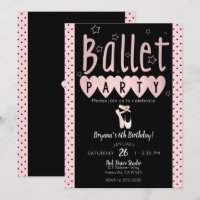 Festa de Aniversário Pink & Black Ballet Bailarina