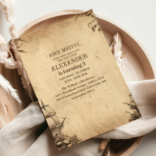 Convites Festa de aniversário Pirata