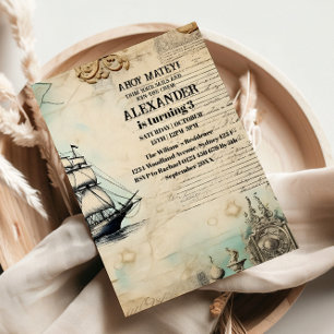 Convites Festa de aniversário Pirata