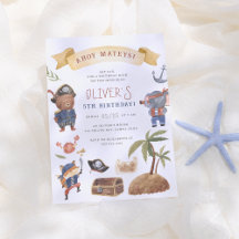 Festa de aniversário Pirata de Animais