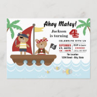 Festa de Aniversário Pirata dos Meninos com Urso