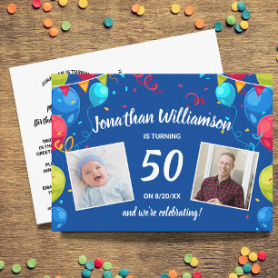 Convites Festa de aniversário por Correio Enviar uma Colage