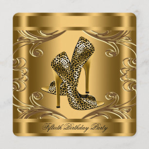 Convites Festa de Aniversário Preta e Dourada Elegante