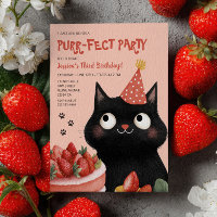 Festa de aniversário Preta Puro De Gato Cute Para 