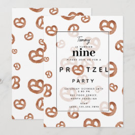 Convites Festa de aniversário Pretzel de Mola Salgada