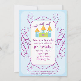 Convites Festa de aniversário princesa personalizável