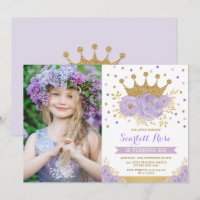 Festa de aniversário Purple Floral Royal Crown Pri