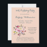 Convites Festa de aniversário Qualquer Flor De Aquarela Ida<br><div class="desc">NOTA: APENAS MUDE O ANO COMO ADEQUADO! Belo cartão de convite de aniversário para um amigo especial; adorável olhar com flores de aquarela e um fundo texturizado macio. Gentil, colorido e alegre — será muito apreciado. Muito para personalizar este convite e será apropriado para qualquer idade com uma simples mudança...</div>