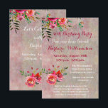 Convites Festa de aniversário Qualquer Flor De Aquarela Ida<br><div class="desc">Belo cartão de convite de aniversário para um amigo especial; adorável olhar com flores de aquarela e um fundo texturizado macio. Gentil, colorido e alegre — será muito apreciado. Muito para personalizar este convite e será apropriado para qualquer idade com uma simples mudança de texto. Os produtos correspondentes estão disponíveis,...</div>