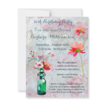Festa de aniversário Qualquer Flor De Aquarela Ida